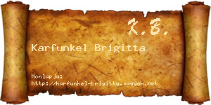 Karfunkel Brigitta névjegykártya